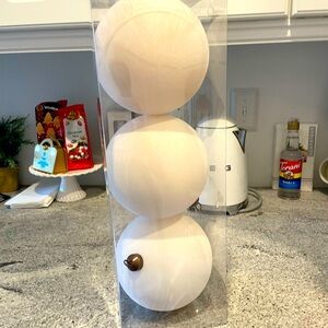 Hobby Lobby Holiday Christmas ornaments, three giant balls, ivory velvet